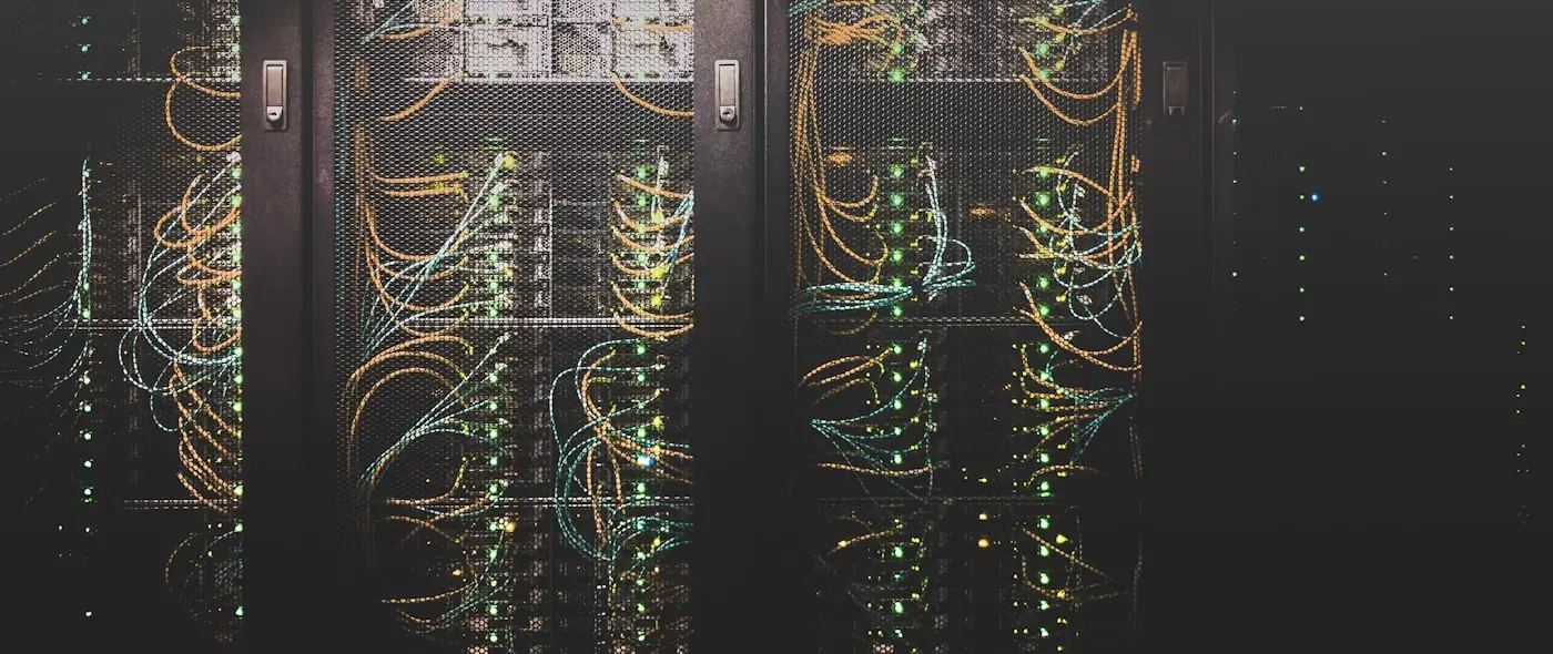 Abstract network connections representing data flowing between systems